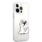 KLHCP13XCFNRC Karl Lagerfeld PC / TPU Choupette Eat Case iPhone 13 Pro Max läpinäkyvä hinta ja tiedot | Puhelimen kuoret ja kotelot | hobbyhall.fi