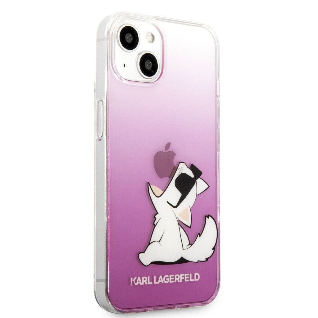 KLHCP13SCFNRCPI Karl Lagerfeld PC / TPU Choupette Eat Case iPhone 13 mini Pinkki hinta ja tiedot | Puhelimen kuoret ja kotelot | hobbyhall.fi