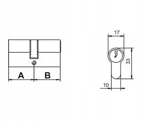 Lukkosylinteri messinki 31/31 mm + 5 avainta hinta ja tiedot | Ovenkahvat | hobbyhall.fi