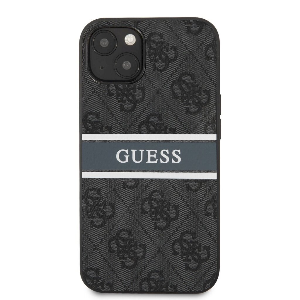 GUHCP13S4GDGR Guess PU 4G Printed Stripe Case iPhone 13 Mini Harmaa hinta ja tiedot | Puhelimen kuoret ja kotelot | hobbyhall.fi