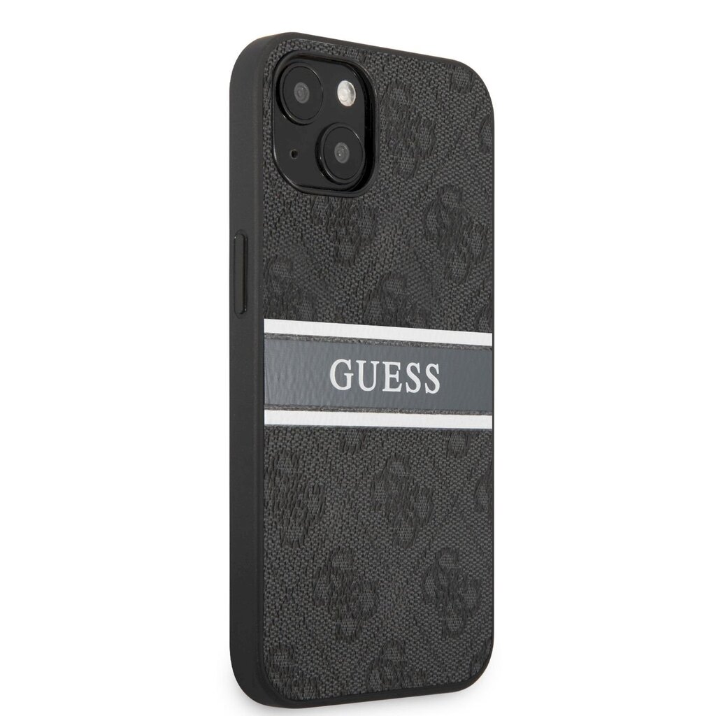 GUHCP13S4GDGR Guess PU 4G Printed Stripe Case iPhone 13 Mini Harmaa hinta ja tiedot | Puhelimen kuoret ja kotelot | hobbyhall.fi