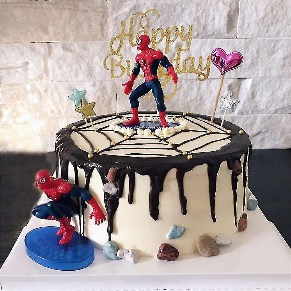 7 kpl Spiderman Supersankari Toimintafiguuriset Pöytäkoriste Hämähäkkimies-teemainen syntymäpäiväjuhlien koristelutarvikkeet Kakunpäälliset Minihahmot hinta ja tiedot | Pehmolelut | hobbyhall.fi