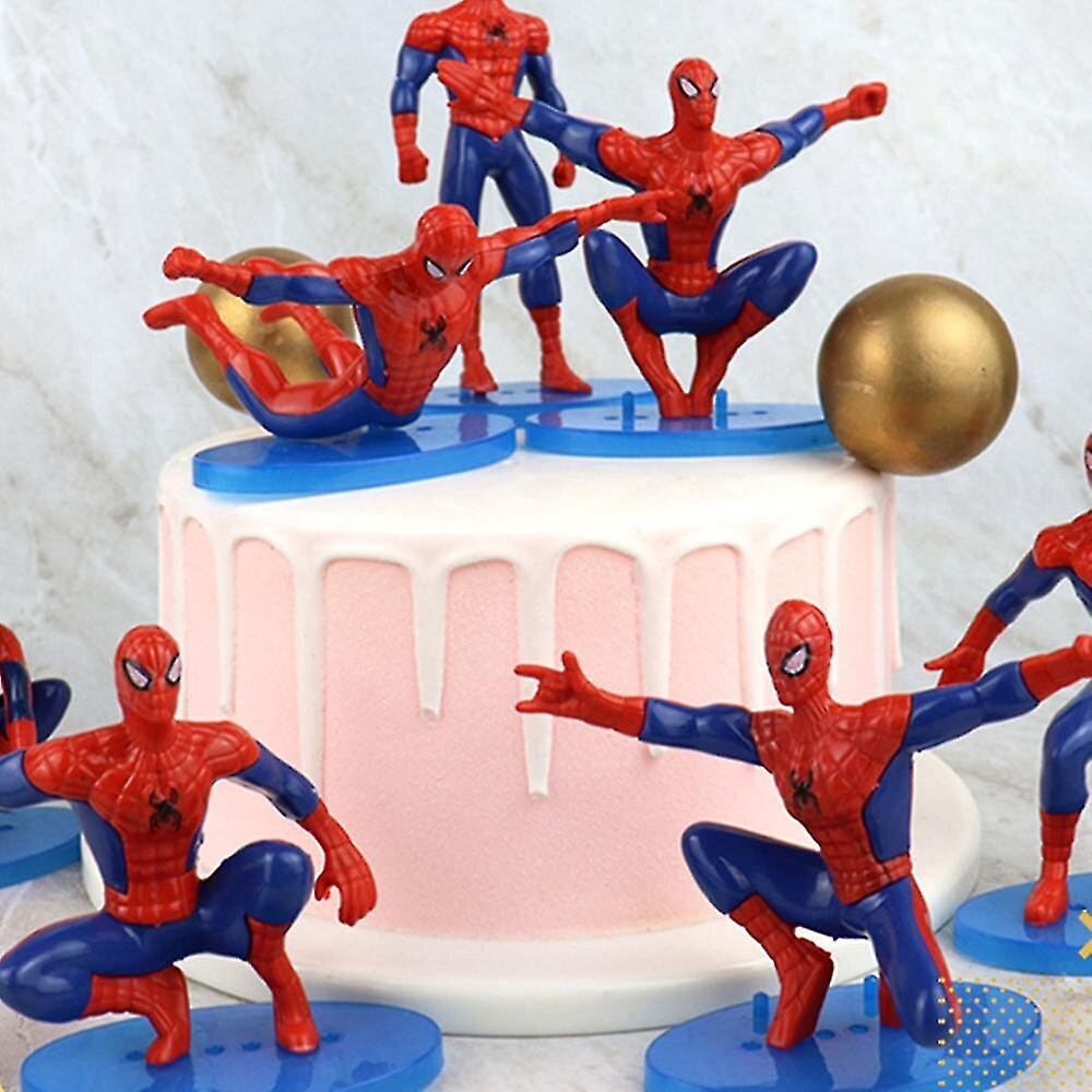 7 kpl Spiderman Supersankari Toimintafiguuriset Pöytäkoriste Hämähäkkimies-teemainen syntymäpäiväjuhlien koristelutarvikkeet Kakunpäälliset Minihahmot hinta ja tiedot | Pehmolelut | hobbyhall.fi