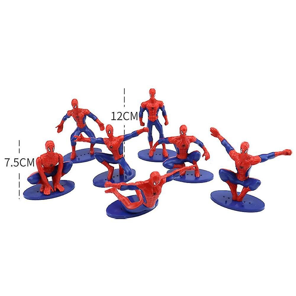 7 kpl Spiderman Supersankari Toimintafiguuriset Pöytäkoriste Hämähäkkimies-teemainen syntymäpäiväjuhlien koristelutarvikkeet Kakunpäälliset Minihahmot hinta ja tiedot | Pehmolelut | hobbyhall.fi