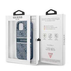 GUHCP13S4GDBL Guess PU 4G painettu Stripe Case iPhone 13 Mini Blue -puhelimelle hinta ja tiedot | Puhelimen kuoret ja kotelot | hobbyhall.fi