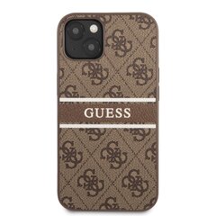 GUHCP13S4GDBR Guess PU 4G Printed Stripe Case iPhone 13 Mini Ruskea hinta ja tiedot | Puhelimen kuoret ja kotelot | hobbyhall.fi