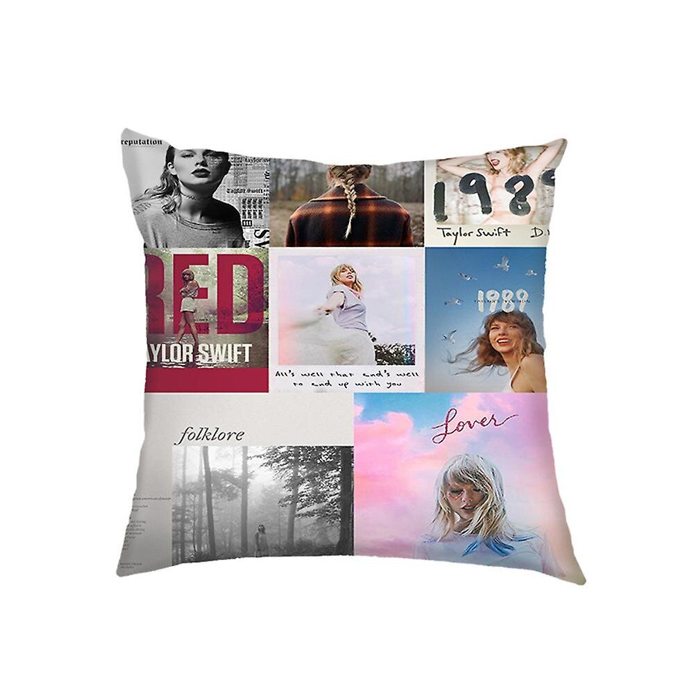 2024 Taylor Swift tyynynpäällinen heittotyynyliina Sohva auton kotitoimistokoristeet Swiftie-tuulettimet lahjat 45x45 cm hinta ja tiedot | Tyynyt | hobbyhall.fi