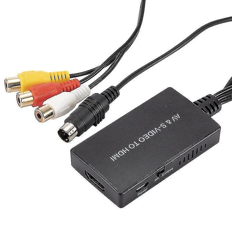 S-video-HDMI-muunnin AV-HDMI-sovitin Rca-muunnin tuki 1080p Shytmv hinta ja tiedot | USB-sovittimet äänentoistoon | hobbyhall.fi