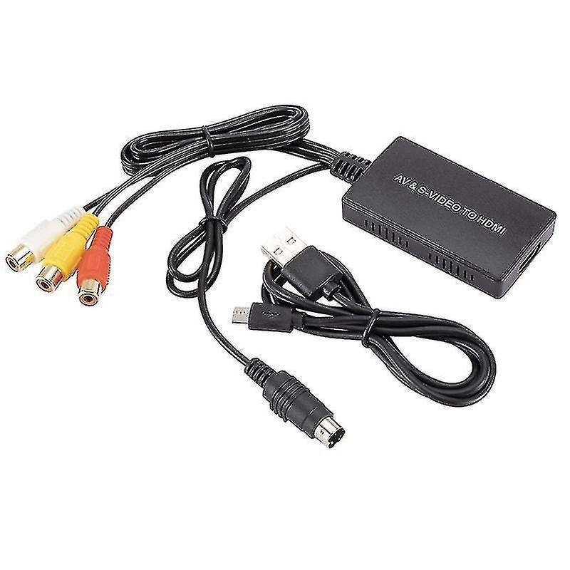 S-video-HDMI-muunnin AV-HDMI-sovitin Rca-muunnin tuki 1080p Shytmv hinta ja tiedot | USB-sovittimet äänentoistoon | hobbyhall.fi