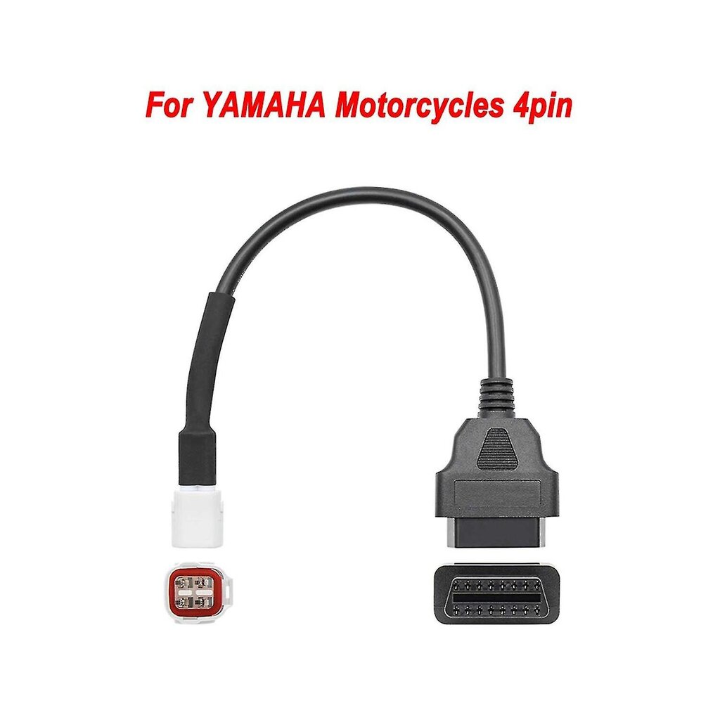 Sovitin Yamaha-moottoripyörälle 4-nastainen pistokekaapeli - Obd2-liittimen muuntaja Yzf R1 R6 Mt07 Mt09 Mt hinta ja tiedot | USB-sovittimet äänentoistoon | hobbyhall.fi