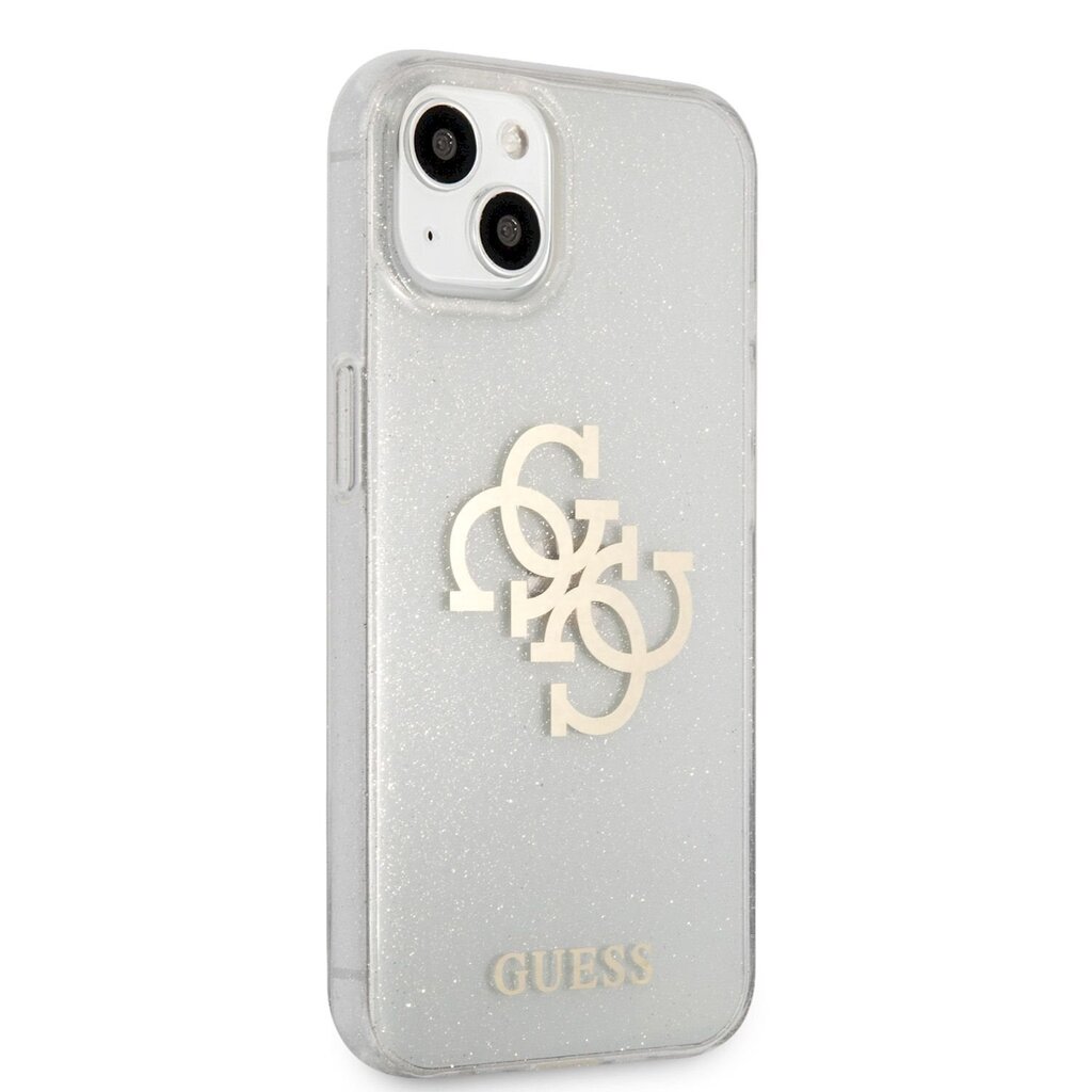 GUHCP13SPCUGL4GTR Guess TPU Big 4G Full Glitter Case iPhone 13 Mini läpinäkyvä hinta ja tiedot | Puhelimen kuoret ja kotelot | hobbyhall.fi