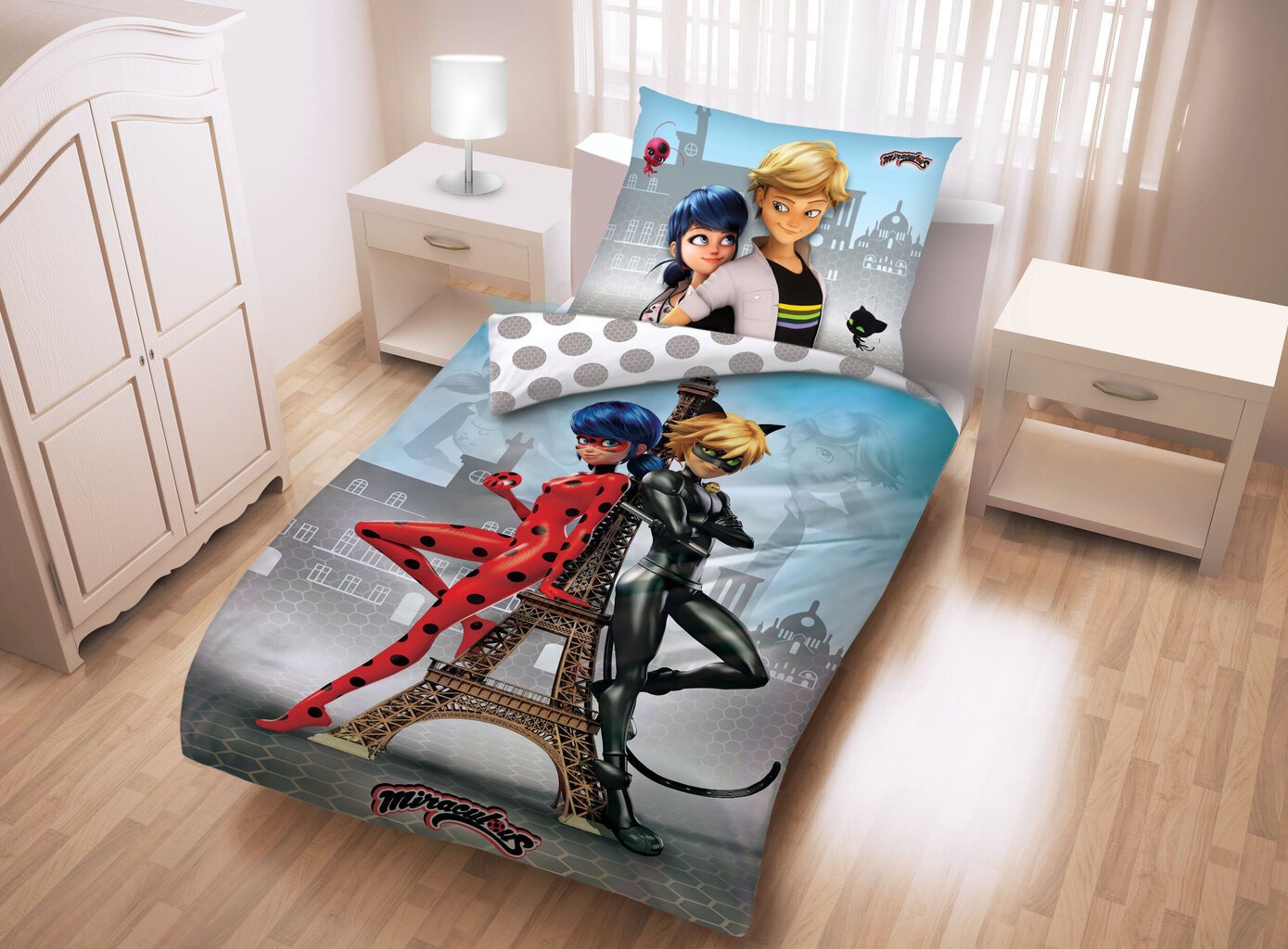 Lasten vuodevaatteet Miraculous, 140x200, 2 osaa hinta ja tiedot | Vuodevaatteet lapsille | hobbyhall.fi