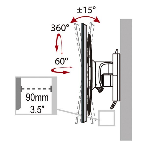 Haeger WB-T37.021A 17-37" hinta ja tiedot | TV-seinätelineet | hobbyhall.fi