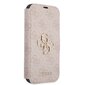 GUBKP13M4GMGPI Guess PU 4G Metal Logo Book Case for iPhone 13 Pink hinta ja tiedot | Puhelimen kuoret ja kotelot | hobbyhall.fi