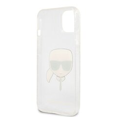 KLHCP13SKHTUGLS Karl Lagerfeld TPU Full Glitter Karl Head kotelo iPhone 13 mini Silver. hinta ja tiedot | Puhelimen kuoret ja kotelot | hobbyhall.fi