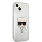 KLHCP13SKHTUGLS Karl Lagerfeld TPU Full Glitter Karl Head kotelo iPhone 13 mini Silver. hinta ja tiedot | Puhelimen kuoret ja kotelot | hobbyhall.fi