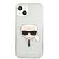 KLHCP13SKHTUGLS Karl Lagerfeld TPU Full Glitter Karl Head kotelo iPhone 13 mini Silver. hinta ja tiedot | Puhelimen kuoret ja kotelot | hobbyhall.fi