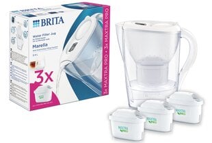 Brita Marella ja Maxtra Pro +3 kpl hinta ja tiedot | Veden suodatinkannut ja suodattimet | hobbyhall.fi