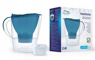 Vedensuodatinkuppi Aqualogis Harmony blue 2,6L hinta ja tiedot | Veden suodatinkannut ja suodattimet | hobbyhall.fi