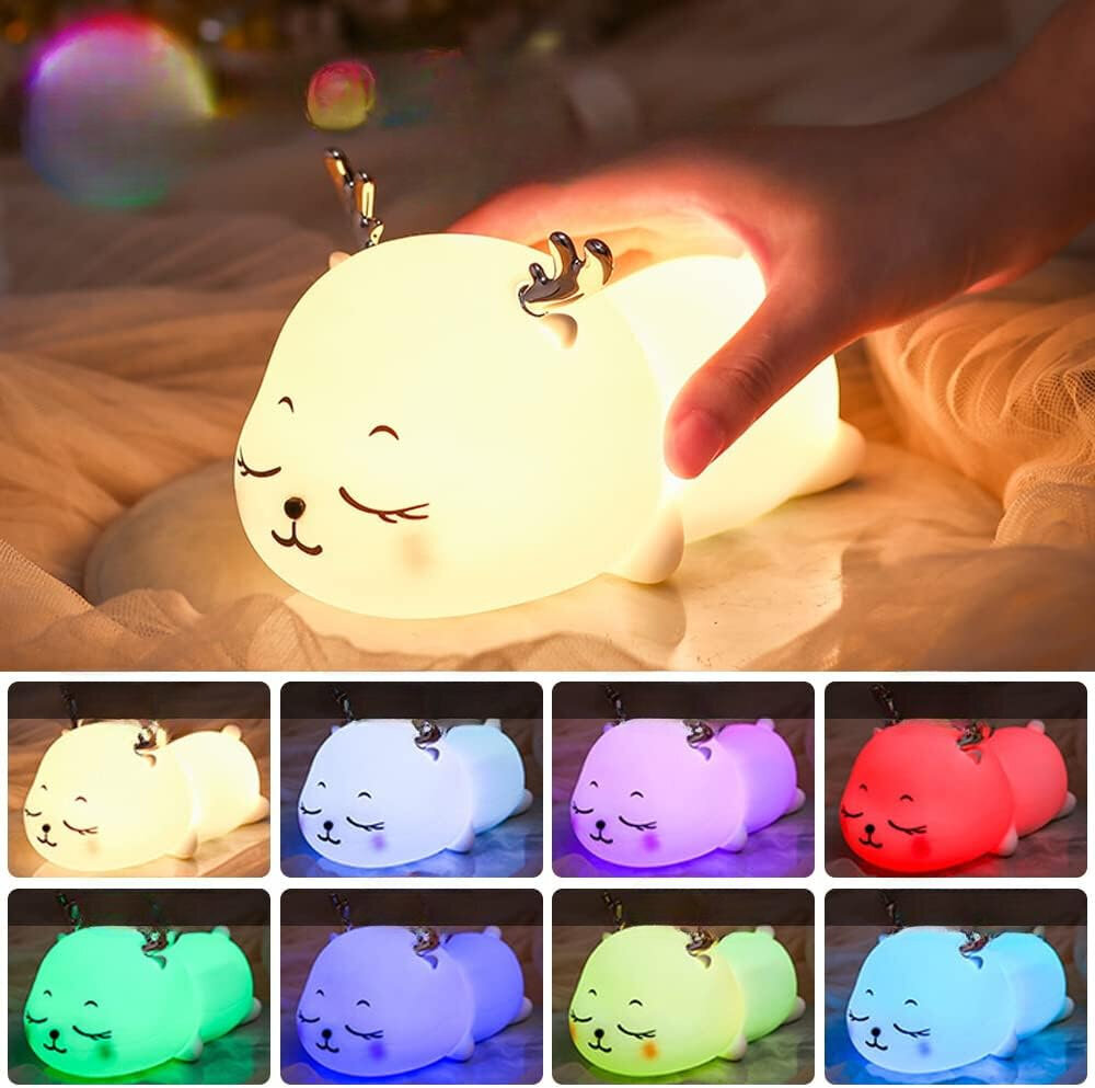 CocoSugar Peuran muotoinen USB LED-yövalo 7 värimoodia hinta ja tiedot | Lastenhuoneen valaisimet | hobbyhall.fi