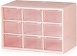 RUBRYKAZ Mini-organisaattori 9 laatikolla Vaaleanpunainen 18 x 10 x 12 cm hinta ja tiedot | Toimistotarvikkeet | hobbyhall.fi