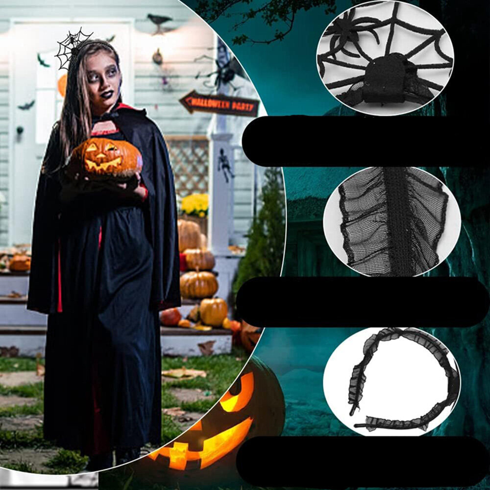 Halloween Spider -pääpanta ja -kaulakoru, musta hinta ja tiedot | Hiusharjat, kammat ja sakset | hobbyhall.fi