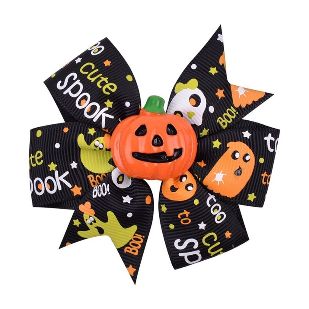 Halloween Jack-O'-Lantern Bow -hiusklipsit, 5 kpl hinta ja tiedot | Hiusharjat, kammat ja sakset | hobbyhall.fi