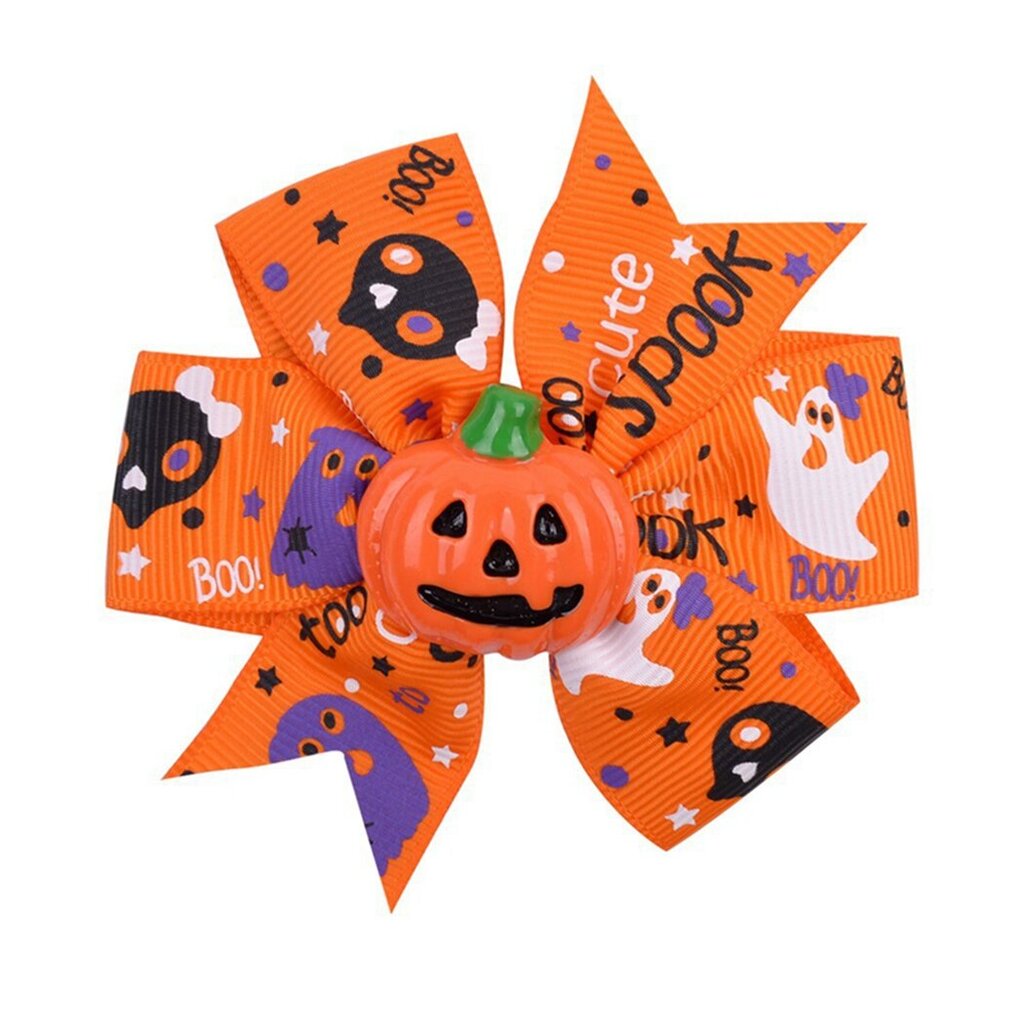 Halloween Jack-O'-Lantern Bow -hiusklipsit, 5 kpl hinta ja tiedot | Hiusharjat, kammat ja sakset | hobbyhall.fi