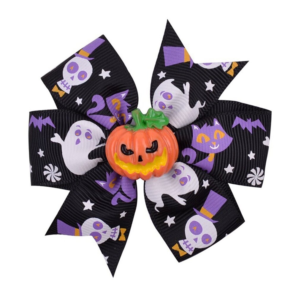 Halloween Jack-O'-Lantern Bow -hiusklipsit, 5 kpl hinta ja tiedot | Hiusharjat, kammat ja sakset | hobbyhall.fi