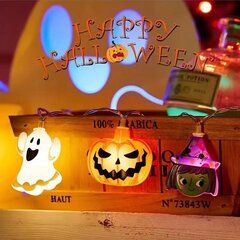 Halloween Party LED String Lights Pumpkin Ghost Spider Web -riippuvalaisin Halloween-kodin sisä-ulkokoristukseen hinta ja tiedot | Juhlakoristeet | hobbyhall.fi