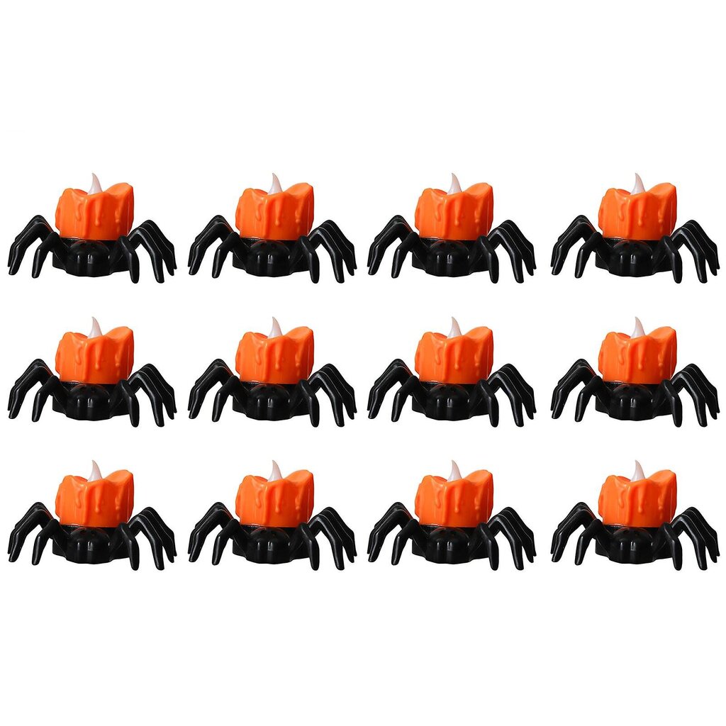 1kpl/12kpl Halloween Hämähäkit kynttilä Led Light -juhlajuhlamallin koristelu kotijuhliin hinta ja tiedot | Kynttilät ja kynttilänjalat | hobbyhall.fi