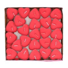 50 kpl Sydämenmuotoinen kynttilä Romantic Love Tealight kynttilä hää-synttäreille hinta ja tiedot | Kynttilät ja kynttilänjalat | hobbyhall.fi