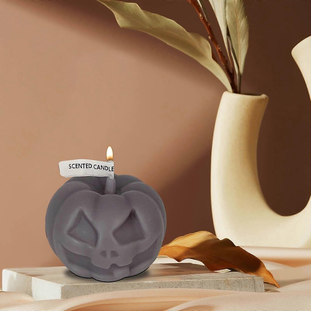 Halloween Pumpkin kynttilä Pelottava haamukasvot Kurpitsan pään muotoinen aromaterapiakynttilä Joulukoristeet FLY2031 hinta ja tiedot | Kynttilät ja kynttilänjalat | hobbyhall.fi