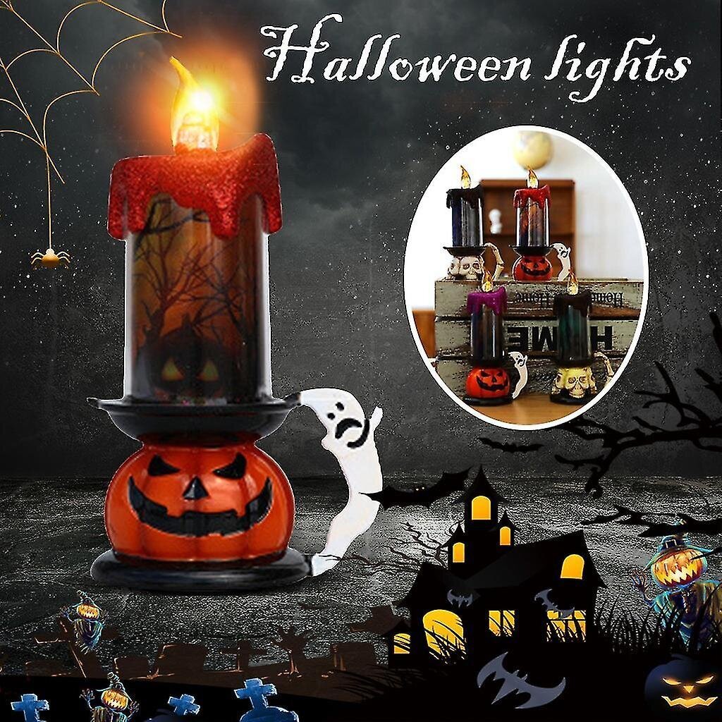 Led kynttilänvalo Halloween Skull-kurpitsa Castle Kynttilän valossa Home Holiday Sisustus hinta ja tiedot | Kynttilät ja kynttilänjalat | hobbyhall.fi