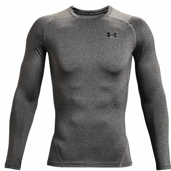 Miesten kompressiopaita Under Armour HG Armor Comp LS - Carbon Heather, harmaa