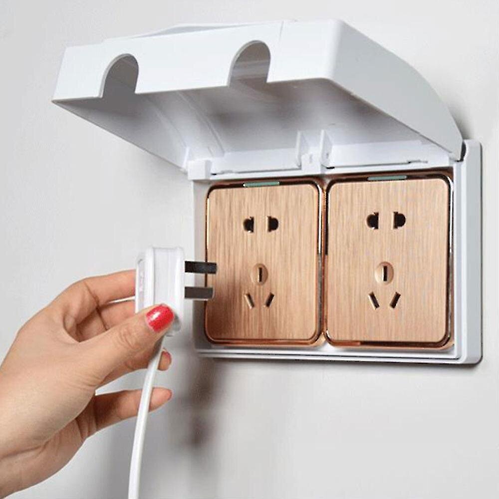 Double Socket Protector Electric Plug Cover Vauvan lasten turvasuojakotelo hinta ja tiedot | Lasten turvallisuus | hobbyhall.fi