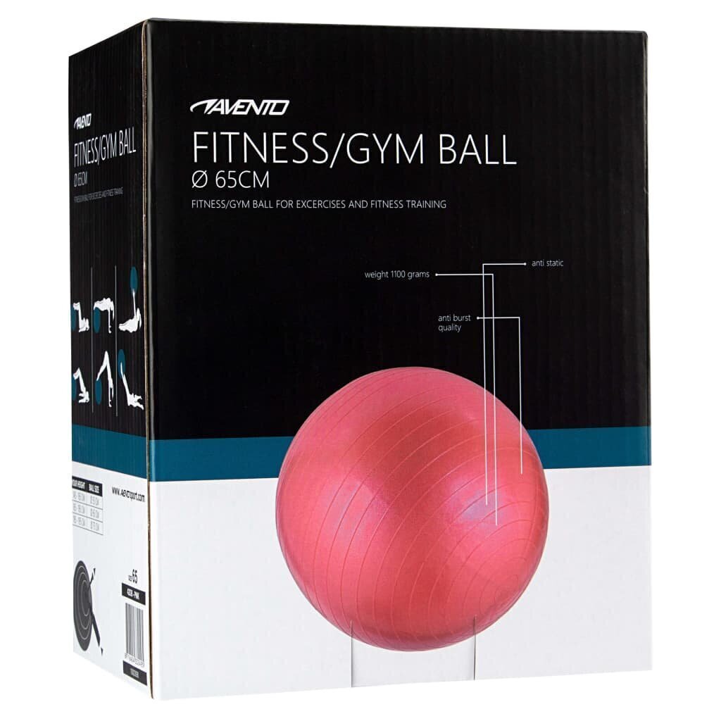 Avento Fitness/jumppapallo halkaisija 65 cm pinkki hinta ja tiedot | Voimistelupallot | hobbyhall.fi