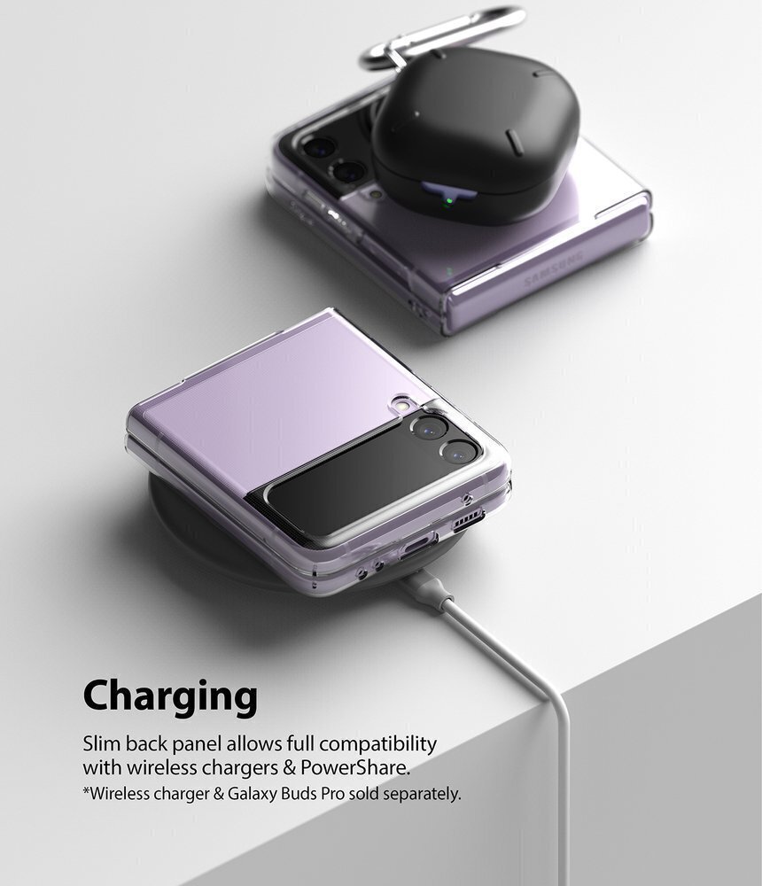 Pyöreä puhelinkuori sopii Samsung Galaxy Z Flip3 5G:lle, läpinäkyvä hinta ja tiedot | Puhelimen kuoret ja kotelot | hobbyhall.fi