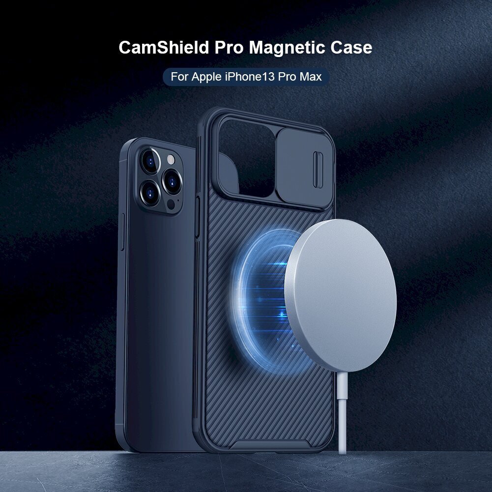 Nillkin CamShield Pro Puhelinkuori Magnetic iPhone 13 Pro Max, musta hinta ja tiedot | Puhelimen kuoret ja kotelot | hobbyhall.fi