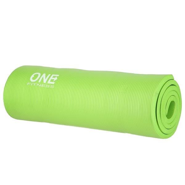 Joogamatto One Fitness NBR YM40 183x61x1,5 cm, vihreä hinta ja tiedot | Joogamatot | hobbyhall.fi