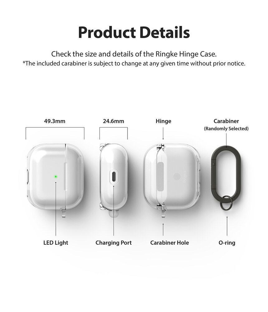 Läpinäkyvä Ringke kotelo AirPods 3 -kuulokekotelolle hinta ja tiedot | Kuulokkeet | hobbyhall.fi