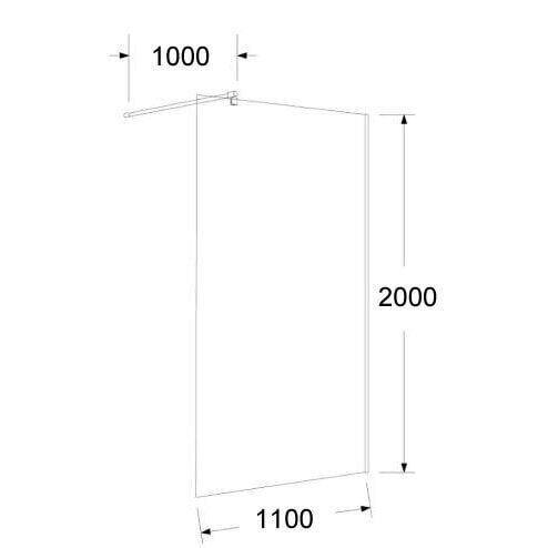 Suihkuseinä AQUALUX S251, 110x200 hinta ja tiedot | Suihkuseinät ja -ovet | hobbyhall.fi