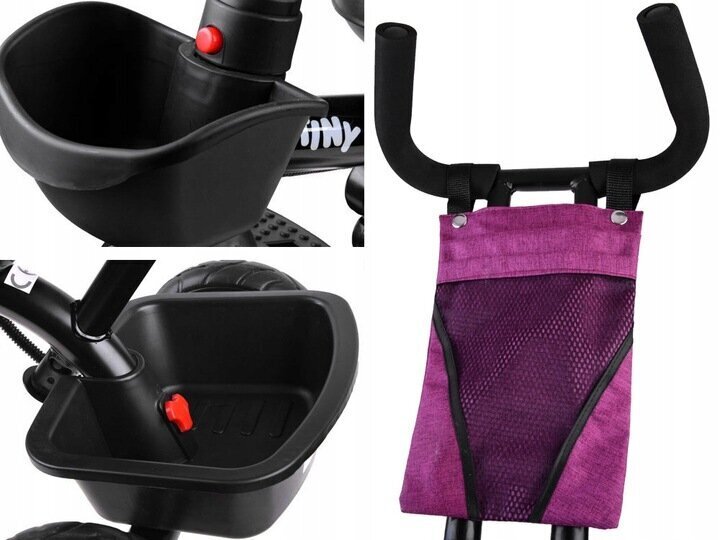 Kolmipyörä Tiny Bike 3in1 SP0650, violetti hinta ja tiedot | Kolmipyörät | hobbyhall.fi