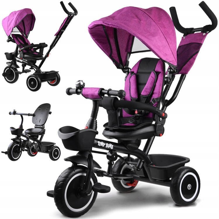 Kolmipyörä Tiny Bike 3in1 SP0650, violetti hinta ja tiedot | Kolmipyörät | hobbyhall.fi