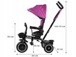 Kolmipyörä Tiny Bike 3in1 SP0650, violetti hinta ja tiedot | Kolmipyörät | hobbyhall.fi