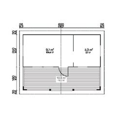 Pihamökki Piha-Aitta 25, 70 mm hinta ja tiedot | Piharakennukset | hobbyhall.fi