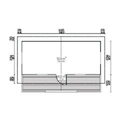 Pihamökki Piha-Aitta 19, 70 mm hinta ja tiedot | Piharakennukset | hobbyhall.fi