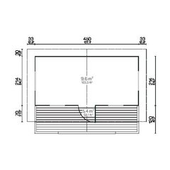 Pihamökki Piha-Aitta 15, 70 mm hinta ja tiedot | Piharakennukset | hobbyhall.fi