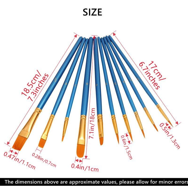 20 kpl nylonhiussiveltimiä taiteilijoille ja aloittelijoille, sopivat akryylimaalaukseen, vesijauhemaalaukseen, akvarellimaalaukseen, taiteeseen hinta ja tiedot | Taide- ja askartelutarvikkeet | hobbyhall.fi