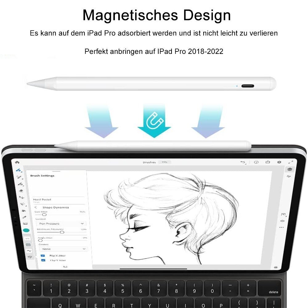 Stylus-kynä iPadille 2018-2022, Apple iPadin kanssa yhteensopiva kynä - täydellinen päivittäiseen käyttöön, ergonominen muotoilu takaa mukavuuden hinta ja tiedot | Tablettien lisätarvikkeet | hobbyhall.fi